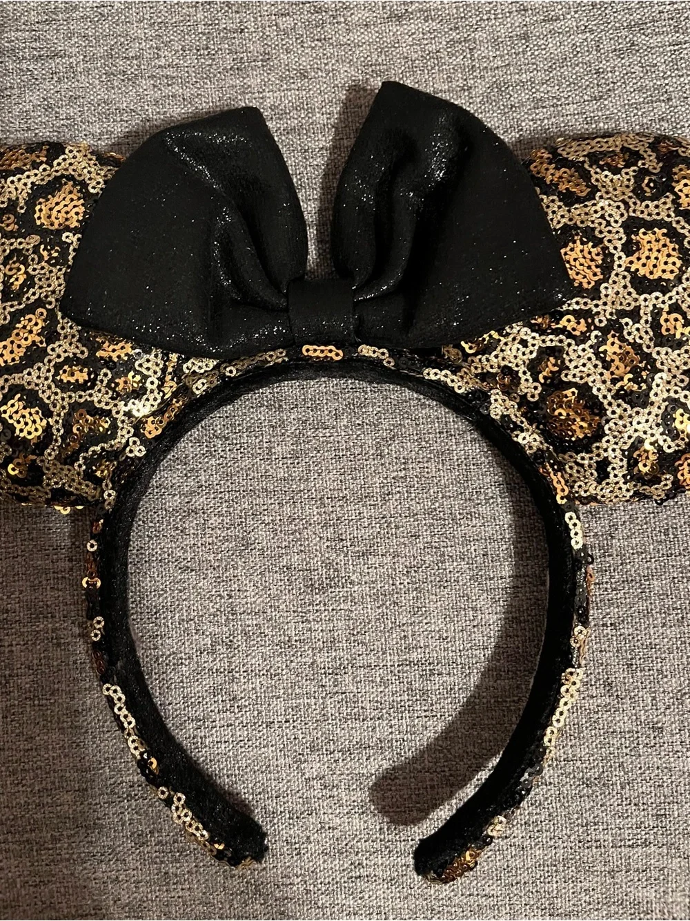 Official Disney Parks Minnie Mouse Sequined Leopard Print Ears – Animal Kingdom